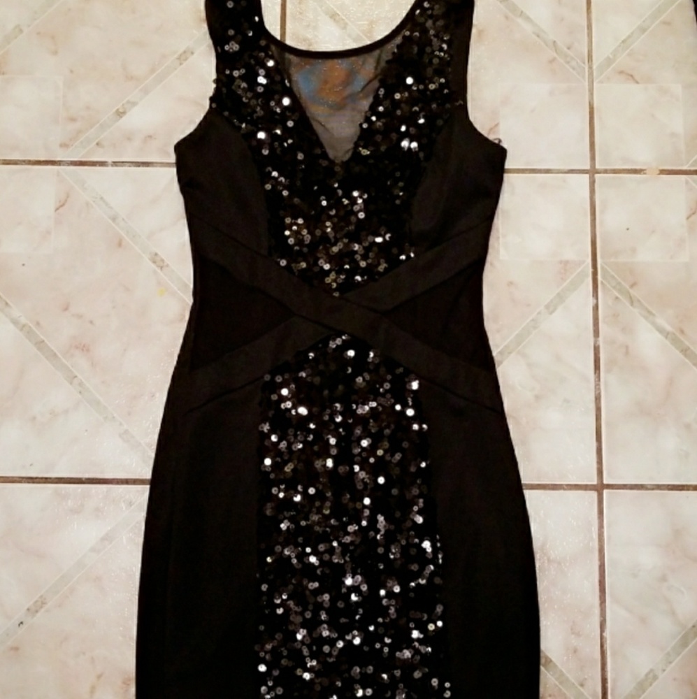 Women's black sequin dress